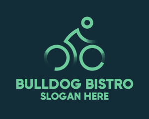 Green Bike Cyclist logo design