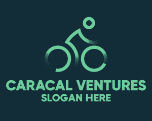 Green Bike Cyclist logo design