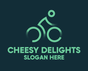 Green Bike Cyclist logo design