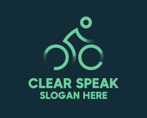 Green Bike Cyclist logo design