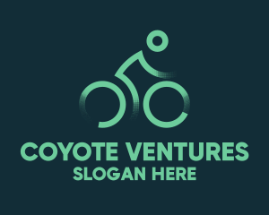 Green Bike Cyclist logo design