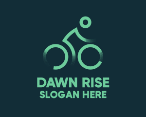 Green Bike Cyclist logo design