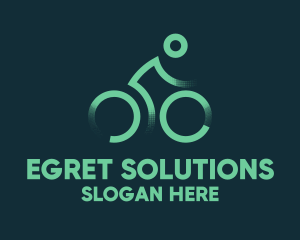 Green Bike Cyclist logo design