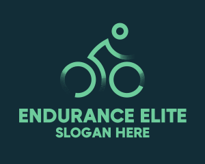 Triathlon - Green Bike Cyclist logo design