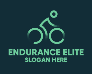 Green Bike Cyclist logo design