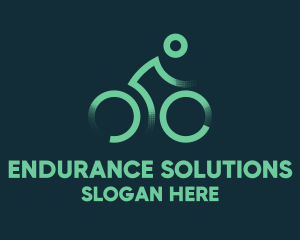 Green Bike Cyclist logo design