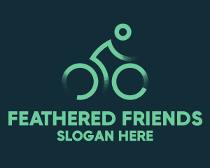 Green Bike Cyclist logo design