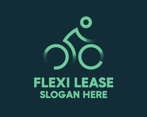 Green Bike Cyclist logo design