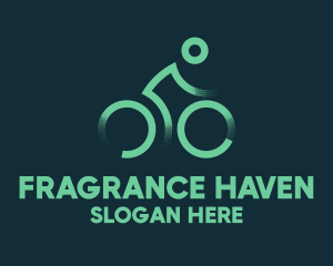 Green Bike Cyclist logo design