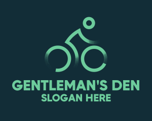 Green Bike Cyclist logo design