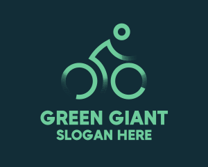 Green Bike Cyclist logo design