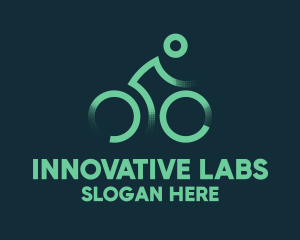 Green Bike Cyclist logo design