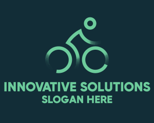 Green Bike Cyclist logo design