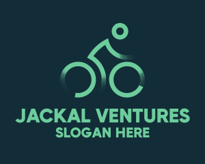 Green Bike Cyclist logo design