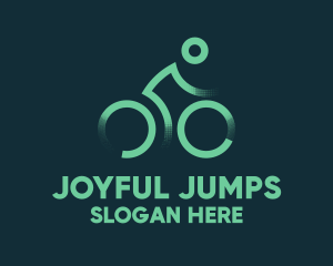 Green Bike Cyclist logo design