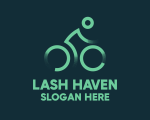 Green Bike Cyclist logo design