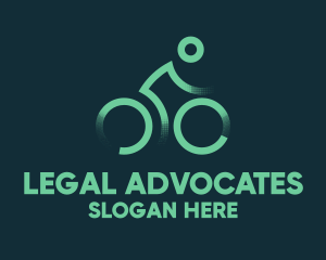 Green Bike Cyclist logo design