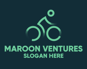 Green Bike Cyclist logo design