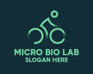 Green Bike Cyclist logo design