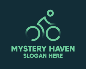 Green Bike Cyclist logo design