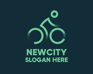 Green Bike Cyclist logo design