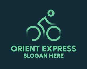 Green Bike Cyclist logo design