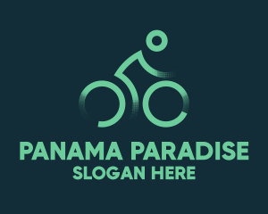 Green Bike Cyclist logo design