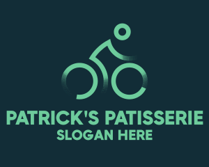 Green Bike Cyclist logo design