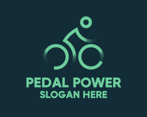 Cycling - Green Bike Cyclist logo design