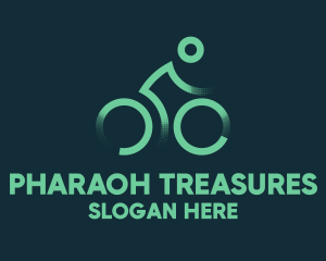 Green Bike Cyclist logo design