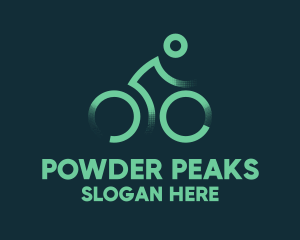 Green Bike Cyclist logo design