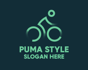 Green Bike Cyclist logo design