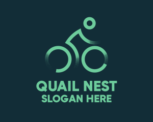 Green Bike Cyclist logo design