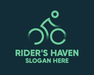 Biker - Green Bike Cyclist logo design