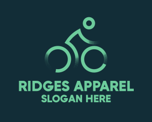 Green Bike Cyclist logo design