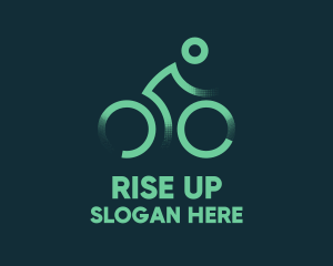 Green Bike Cyclist logo design