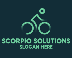 Green Bike Cyclist logo design