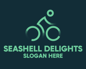 Green Bike Cyclist logo design