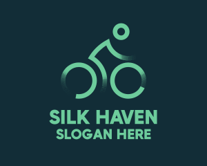 Green Bike Cyclist logo design