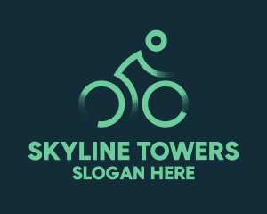 Green Bike Cyclist logo design