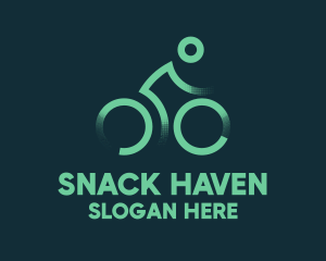 Green Bike Cyclist logo design