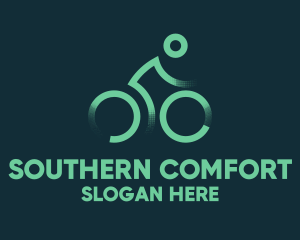 Green Bike Cyclist logo design