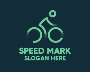 Green Bike Cyclist logo design