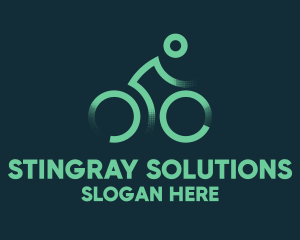 Green Bike Cyclist logo design