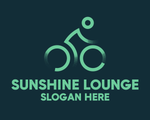 Green Bike Cyclist logo design