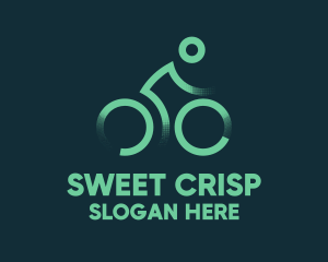 Green Bike Cyclist logo design