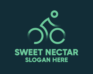 Green Bike Cyclist logo design