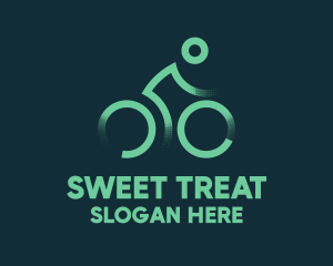 Green Bike Cyclist logo design