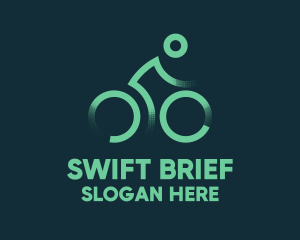 Green Bike Cyclist logo design