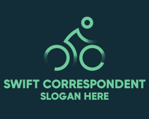 Green Bike Cyclist logo design